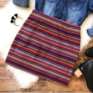 Shrinking Violet Mexican print mini skirt